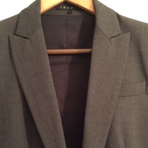 THEORY Gabe B Tailor Stretch Wool Blazer - Gray 0